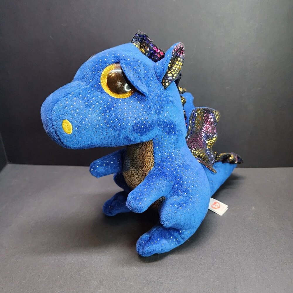 TY Beanie Boos Saffire Blue Dragon Plush 8.5'' Stuffed Animal Soft Toy
